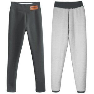 Winter Women Sherpa Fleece Lined Leggings ( Grey Color )